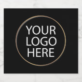 プロフェッショナルカスタム会社ロゴビジネスブラック リキュールボトルラベル (シングルラベル)