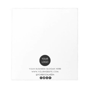 プロフェッショナルカスタム会社ロゴビジネスホワイト ノートパッド