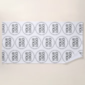 プロフェッショナルカスタム会社ロゴビジネスホワイト ビーチタオル (正面)