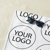 プロフェッショナルカスタム会社ロゴビジネスホワイト ビーチタオル (インサイチュ)