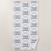 プロフェッショナルカスタム会社ロゴビジネスホワイト ビーチタオル (正面)