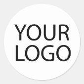 プロフェッショナルカスタム会社ロゴビジネスホワイト ラウンドシール (正面)