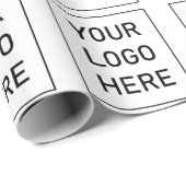 プロフェッショナルカスタム会社ロゴビジネスホワイト ラッピングペーパー (ロールコーナー)