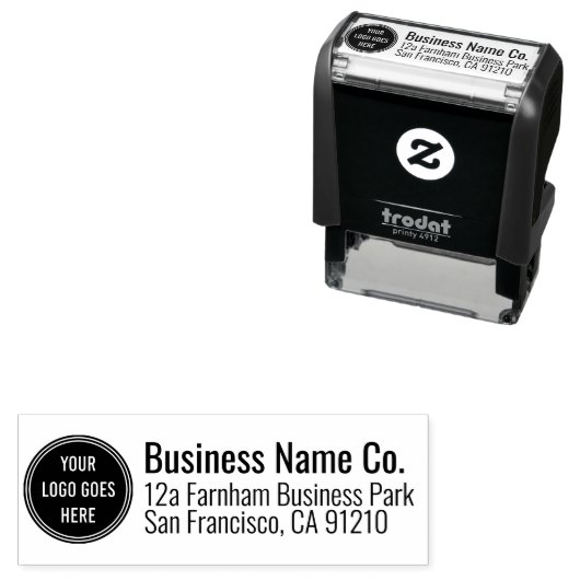 プロフェッショナルカスタム会社ロゴ差出人住所 セルフインキングスタンプ (インサイチュ)