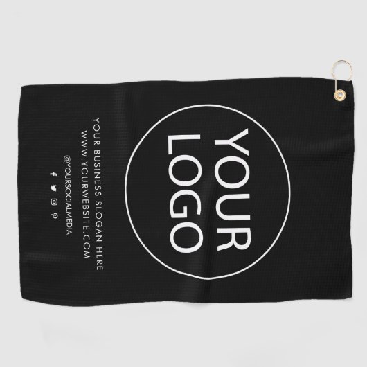 プロフェッショナルカスタム会社ロゴ文字事業 ゴルフタオル (横)
