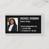 プロフェッショナルカスタム写真ミニマモダンリスト 名刺 (正面)