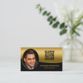 プロフェッショナルカスタム写真QRコード名刺 名刺 (スタンド正面)