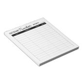 プロフェッショナルカスタム所得追跡者 ノートパッド (アングル)