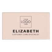 プロフェッショナルカスタム磁気名バッジ（ロゴ付き） 名札 (正面)