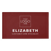 プロフェッショナルカスタム磁気名バッジ（ロゴ付き） 名札 (正面)