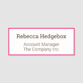 プロフェッショナルカスタム社員候補会社 名札 (正面)