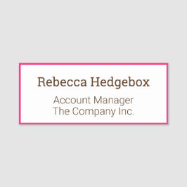 プロフェッショナルカスタム社員候補会社 名札