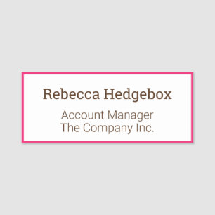 プロフェッショナルカスタム社員候補会社 名札