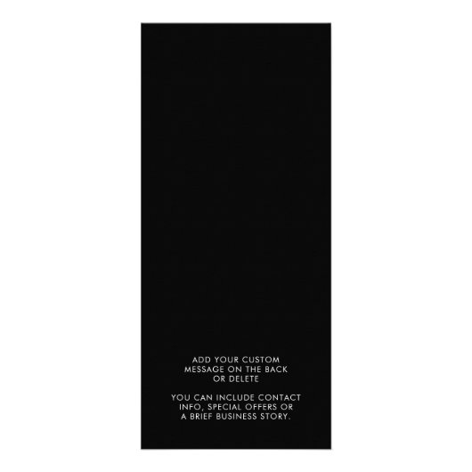 プロフェッショナルカスタム製品サービス価格表 ラックカード (裏面)