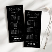 プロフェッショナルカスタム製品サービス価格表 ラックカード