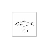 プロフェッショナルカスタム魚結婚の食事の選択 ラバースタンプ (インプリント)