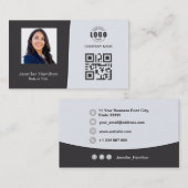 プロフェッショナルカスタムQRCodeフォトグレービジネスカー 名刺 (正面/裏面)