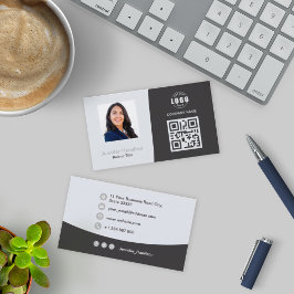 プロフェッショナルカスタムQRCodeフォトグレービジネスカー 名刺