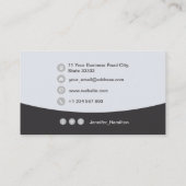 プロフェッショナルカスタムQRCodeフォトグレービジネスカー 名刺 (裏面)