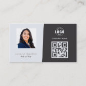プロフェッショナルカスタムQRCodeフォトグレービジネスカー 名刺 (正面)