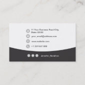 プロフェッショナルカスタムQRCodeフォトグレービジネスカー 名刺 (裏面)