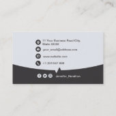 プロフェッショナルカスタムQRCodeフォトグレー 名刺 (裏面)