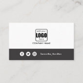 プロフェッショナルカスタムQRCodeフォトグレー 名刺 (裏面)