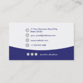 プロフェッショナルカスタムQRCodeフォトブルーグレー 名刺 (裏面)