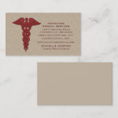 プロフェッショナルカドゥセウスの名刺、赤 名刺 (正面/裏面)