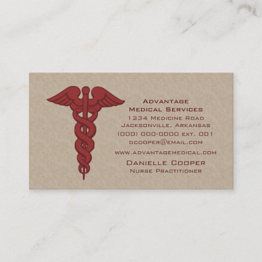 プロフェッショナルカドゥセウスの名刺、赤 名刺 (正面)