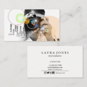 プロフェッショナルカメラのレンズファインダー撮影 名刺 (正面/裏面)