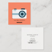 プロフェッショナルカメラレンズビューファインダー撮影部 スクエア名刺 (正面/裏面)