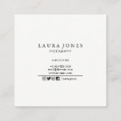 プロフェッショナルカメラレンズビューファインダー撮影部 スクエア名刺 (裏面)