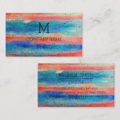 プロフェッショナルカラフルウッドモノグラム 名刺 (正面/裏面)