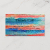 プロフェッショナルカラフルウッドモノグラム 名刺 (裏面)