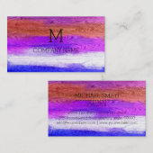 プロフェッショナルカラフルウモダンッドモノグラム#16 名刺 (正面/裏面)