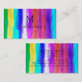 プロフェッショナルカラフルウモダンッドモノグラム#19 名刺 (正面/裏面)