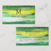 プロフェッショナルカラフルウモダンッドモノグラム#24 名刺 (正面/裏面)