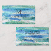 プロフェッショナルカラフルウモダンッドモノグラム#28 名刺 (正面/裏面)