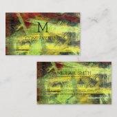 プロフェッショナルカラフルウモダンッドモノグラム#2 名刺 (正面/裏面)