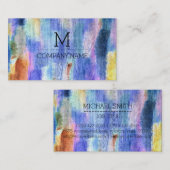 プロフェッショナルカラフルウモダンッドモノグラム#4 名刺 (正面/裏面)