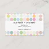 プロフェッショナルカラフルパステルポルカ 名刺 (裏面)