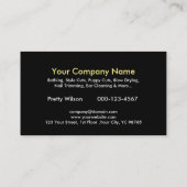 プロフェッショナルカラフルプードルペットグルーミングサービス 名刺 (裏面)