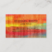 プロフェッショナルカラフルモダンウッドルック#11 名刺 (裏面)