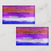プロフェッショナルカラフルモダンウッドルック#15 名刺 (正面/裏面)