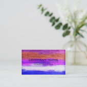 プロフェッショナルカラフルモダンウッドルック#15 名刺 (スタンド正面)