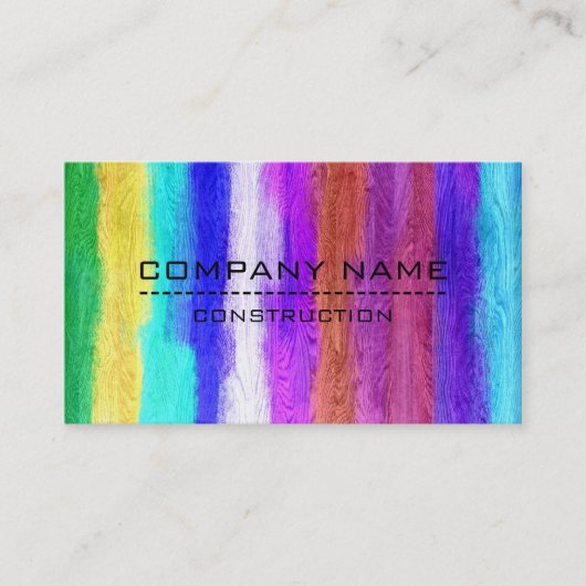 プロフェッショナルカラフルモダンウッドルック#18 名刺 (正面)