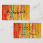 プロフェッショナルカラフルモダンウッドルック#4 名刺 (正面/裏面)