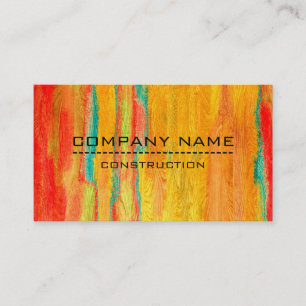 プロフェッショナルカラフルモダンウッドルック#5 名刺