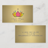 プロフェッショナルカラフルロータス金ゴールド 名刺 (正面/裏面)